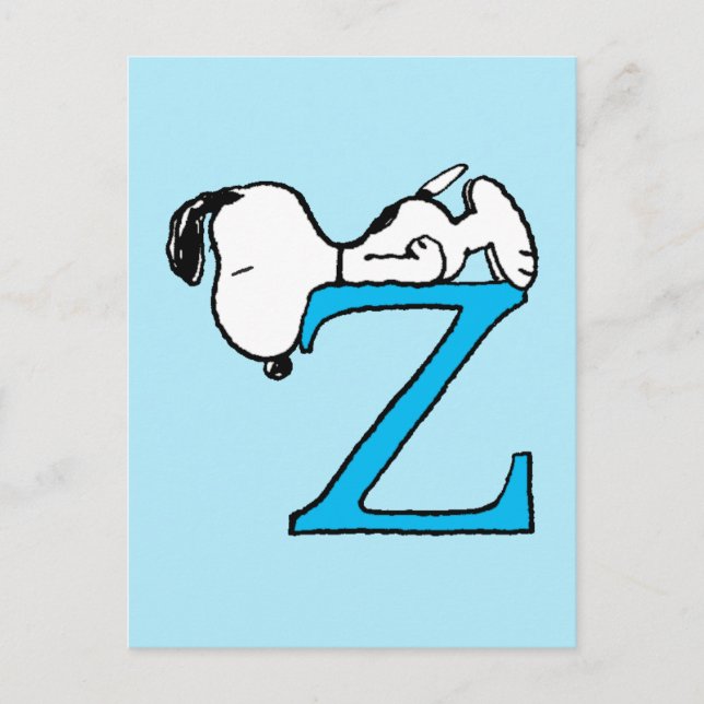 Cartão Postal Amendoins | Snoopy Sleeping Z (Frente)