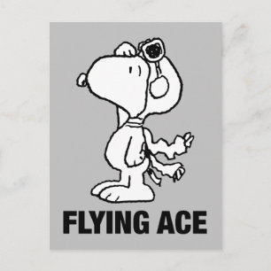 Cartão Postal Amendoins   Snoopy the Flying Ace BW