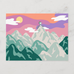 Cartão Postal Amendoins   Snoopy & Trop Hiking na Montanha