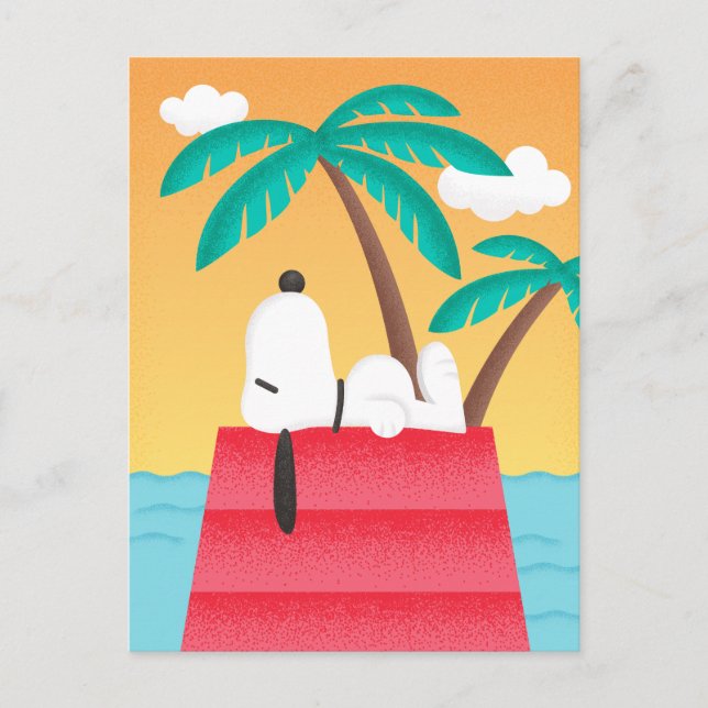 Cartão Postal Amendoins | Sonhos De Deco Tropical Snoopy (Frente)