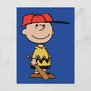 Cartão Postal Amendoins   Sorriso Charlie Brown Baseball