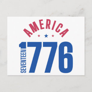 Cartão Postal AMÉRICA 1776 ano da liberdade