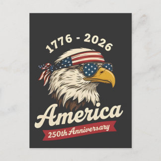 Cartão Postal América 250º aniversário Águia EUA 1776 2026