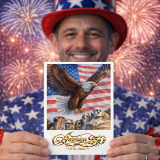 Cartão Postal  America 250 Anniversary USA Birthday Postcard