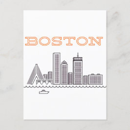 Cartão Postal América Boston City Skyline, Boston Mãe nos EUA Sk