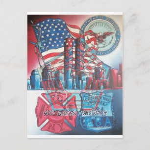 Cartão Postal América Deus abençoe 911