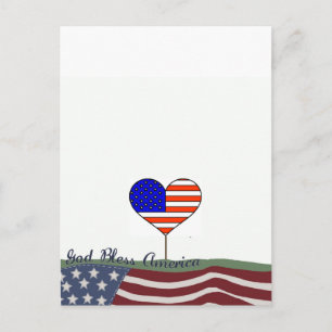 Cartão postal América do deus abençoe