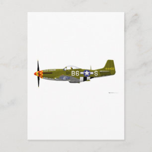 Cartão Postal América do Norte P-51D Mustang "Old Crow"