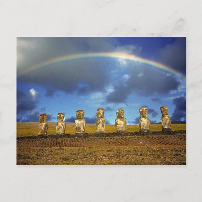 Cartão Postal América do Sul, Chile, Ilha Páscoa. O CHEIO (Frente)