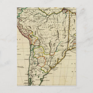 Cartão Postal América do Sul com limites traçados