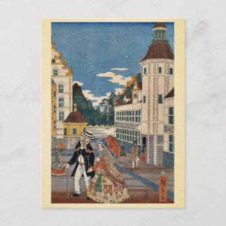 Cartão Postal América florescente de Utagawa,Hiroshige