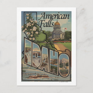 Cartão Postal American Falls, Idaho - Grandes Cenas de Letra