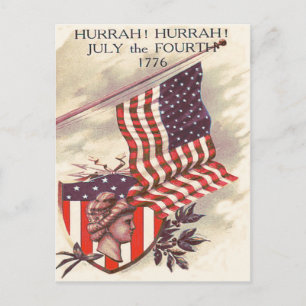 Cartão Postal American Flag Liberty Shield