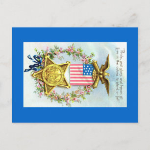 Cartão postal - American Flag Star Eagle