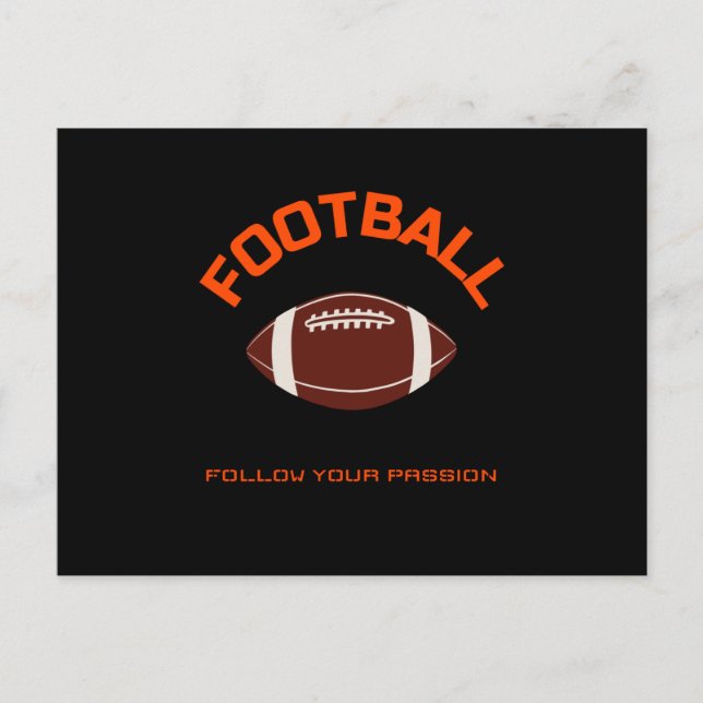 Cartão Postal American Football Planet Vintage Rugby Ball (Frente)