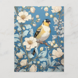 Cartão Postal American Goldfinch William Morris Inspirado