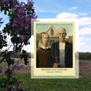 Cartão Postal American Gothic, Americana, Grant Wood