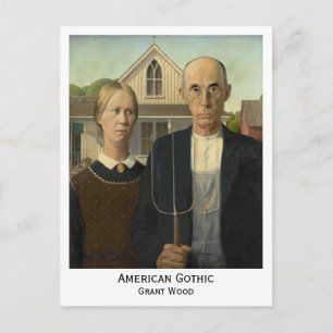 Cartão Postal American Gothic, Grant Wood Older Versão Postcard