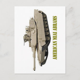 CARTÃO POSTAL AMERICAN M1A1 ABRAMS TANK