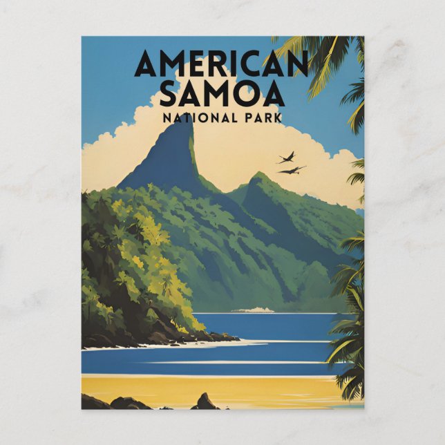 Cartão Postal American Samoa National Park Vintage (Frente)