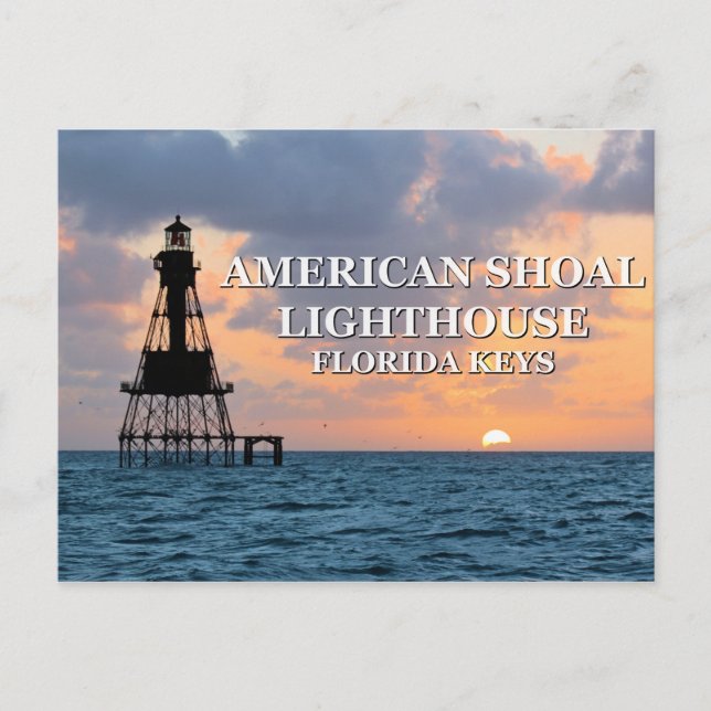 Cartão Postal American Shoal Lighthouse, Cartão-postal da Flórid (Frente)