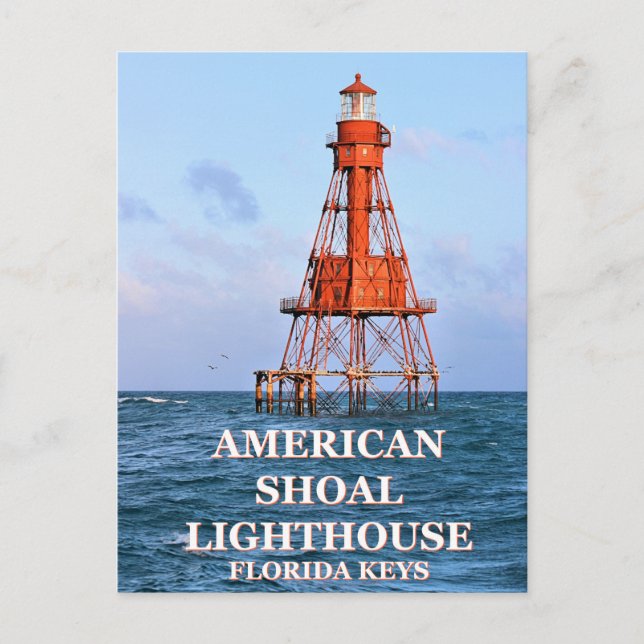 Cartão Postal American Shoal Lighthouse, Cartão-postal da Flórid (Frente)
