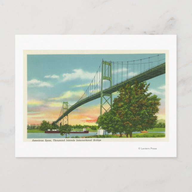 Cartão Postal American Span do International Bridge View (Frente)