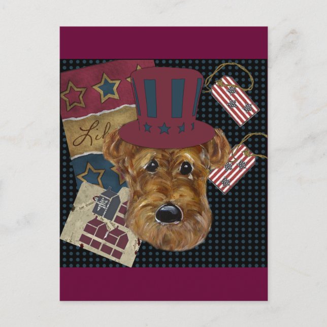 CARTÃO POSTAL AMERICANA AIREDALE (Frente)