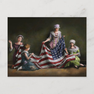 Cartão Postal Americana - Bandeira - Nascimento da Bandeira Amer