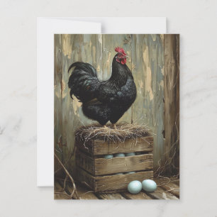 Cartão Postal Americana Estilo de Pintura de uma Caneta Preta
