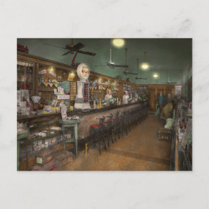 Cartão Postal Americana - Soda - Fonte de refrigerante da pessoa