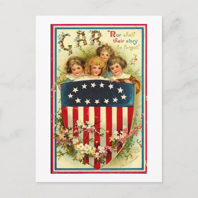 Cartão Postal Americana USA Girls Vintage (Frente)