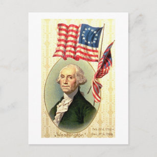 Cartão Postal Americana Vintage George Washington (3)