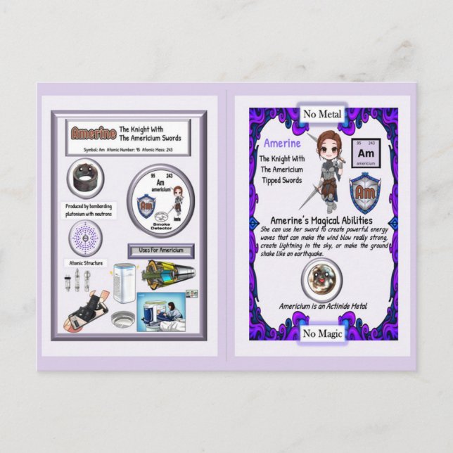 Cartão Postal Amerine - Knight Americium Sword (Frente)