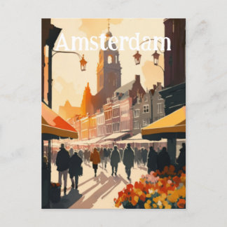 Cartão Postal Amesterdã Holanda