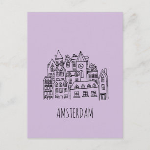 Cartão Postal Amesterdã Holanda Cidade do Souvenir Laranja