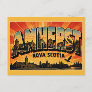 Cartão Postal Amherst Nova Scotia Cidade Fronteiriça