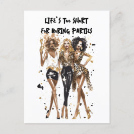 Cartão Postal Amigas meninas negras encaracoladas estampa de leo