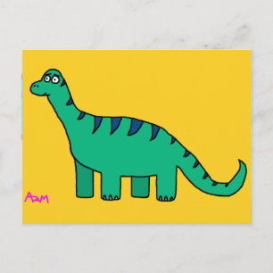 Cartão postal Amigável Brontossaurus