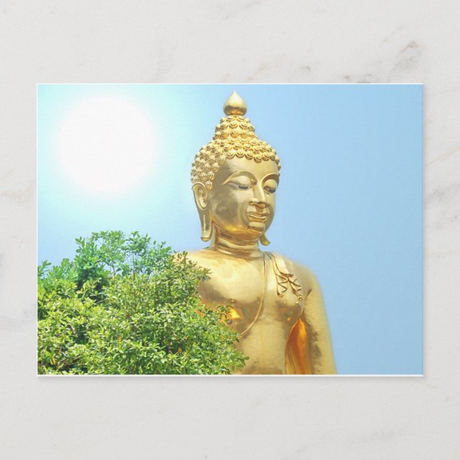 Cartão Postal amigável buddha (Frente)