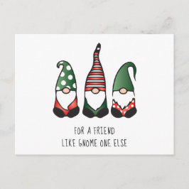 Cartão Postal Amigo Como Gnome Um Outro