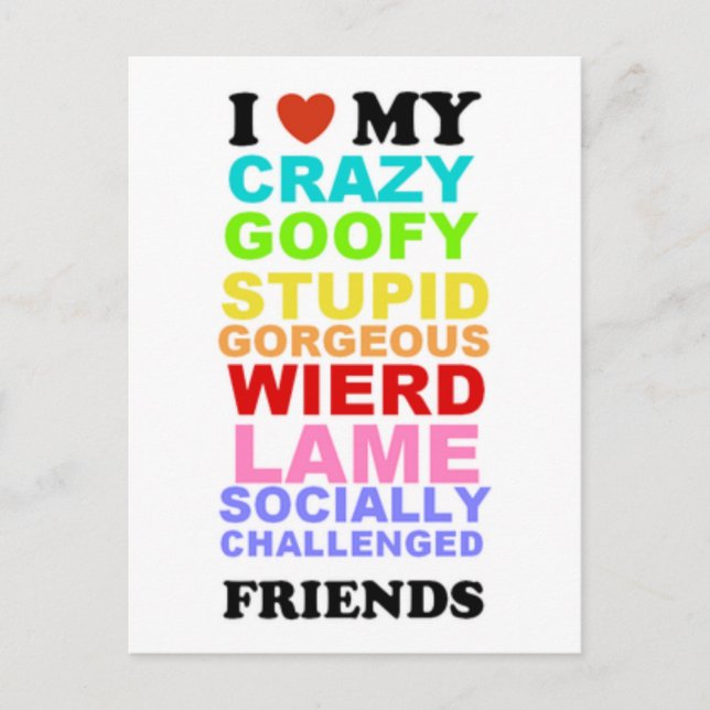 Cartão Postal Amigos (Frente)