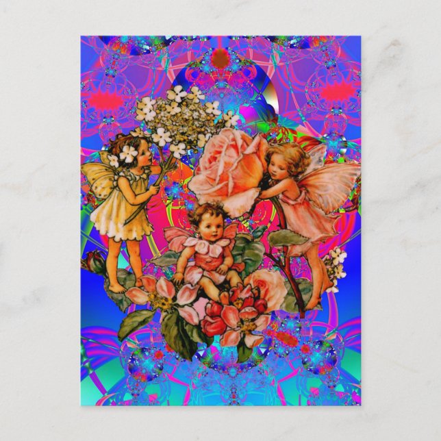 Cartão Postal Amigos da Flor de Fada (Frente)