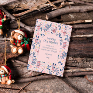 Cartão Postal Amigos da Floresta de Natal no Inverno