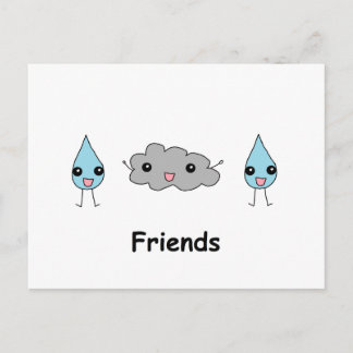 Cartão Postal Amigos da Nuvem e do Raindrop de Cuta