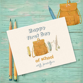 Cartão Postal Amigos de Volta às Aulas