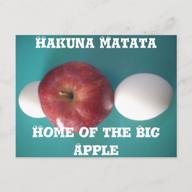 Cartão Postal Amigos do Café da Manhã: Dois Ovos $uma Apple Aind (Frente)