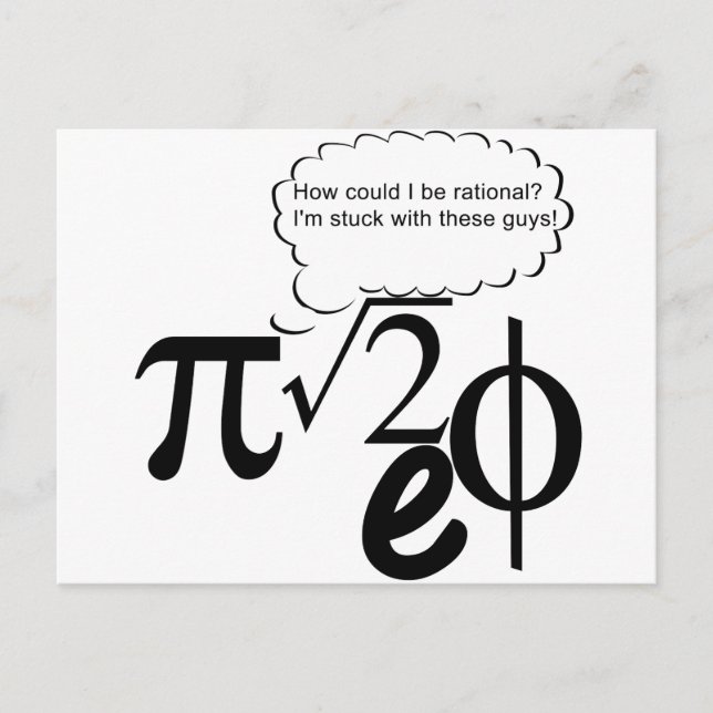 Cartão Postal Amigos Irracionais (Frente)