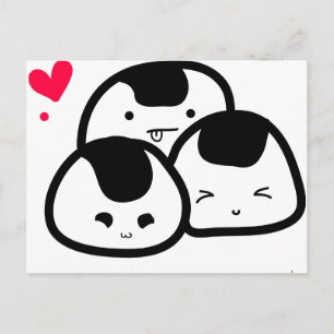 Cartão Postal amigos onigiri