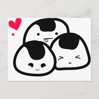 Cartão Postal amigos onigiri